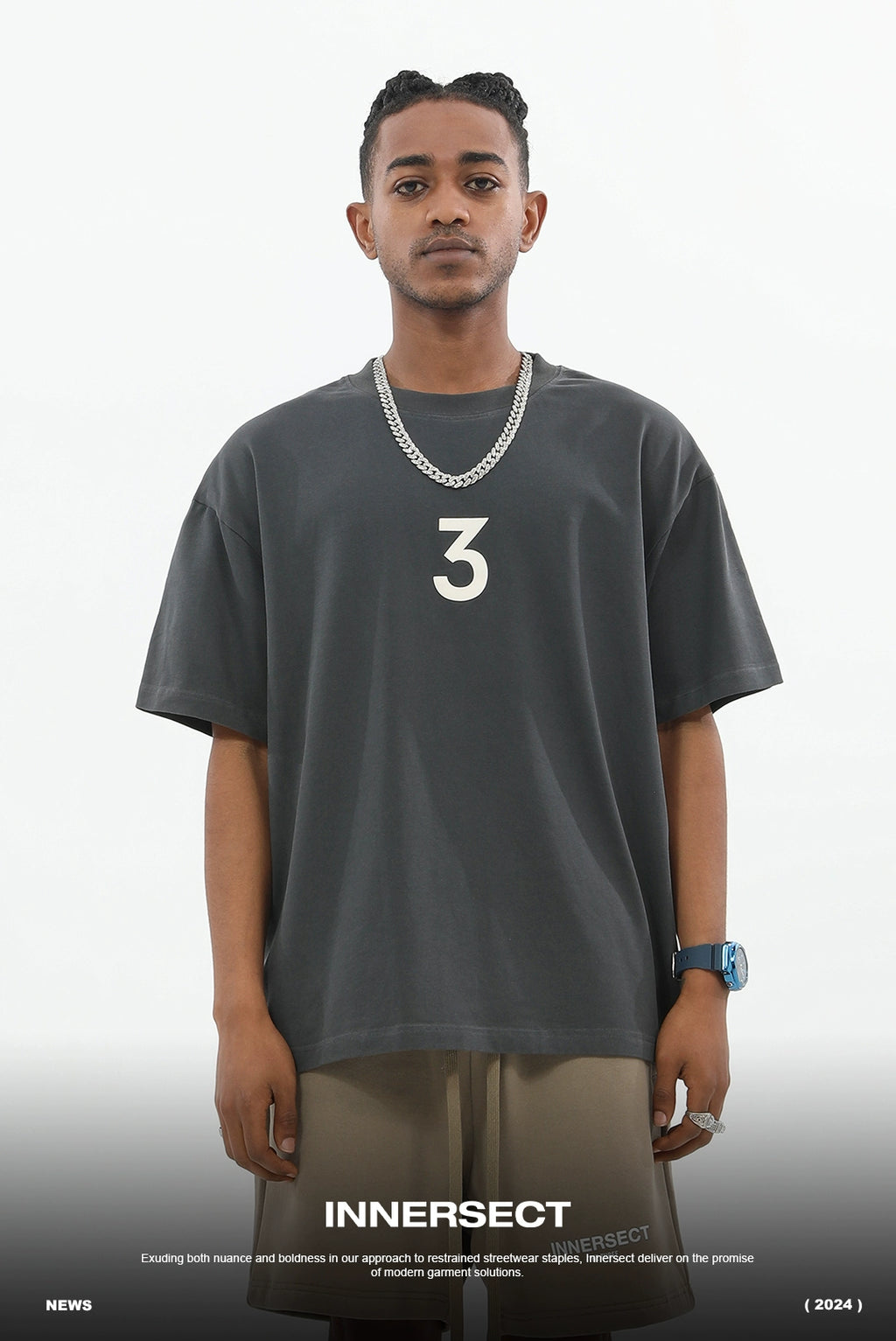 INNERSECT Loose and Simple Trendy Short-sleeved Shirt