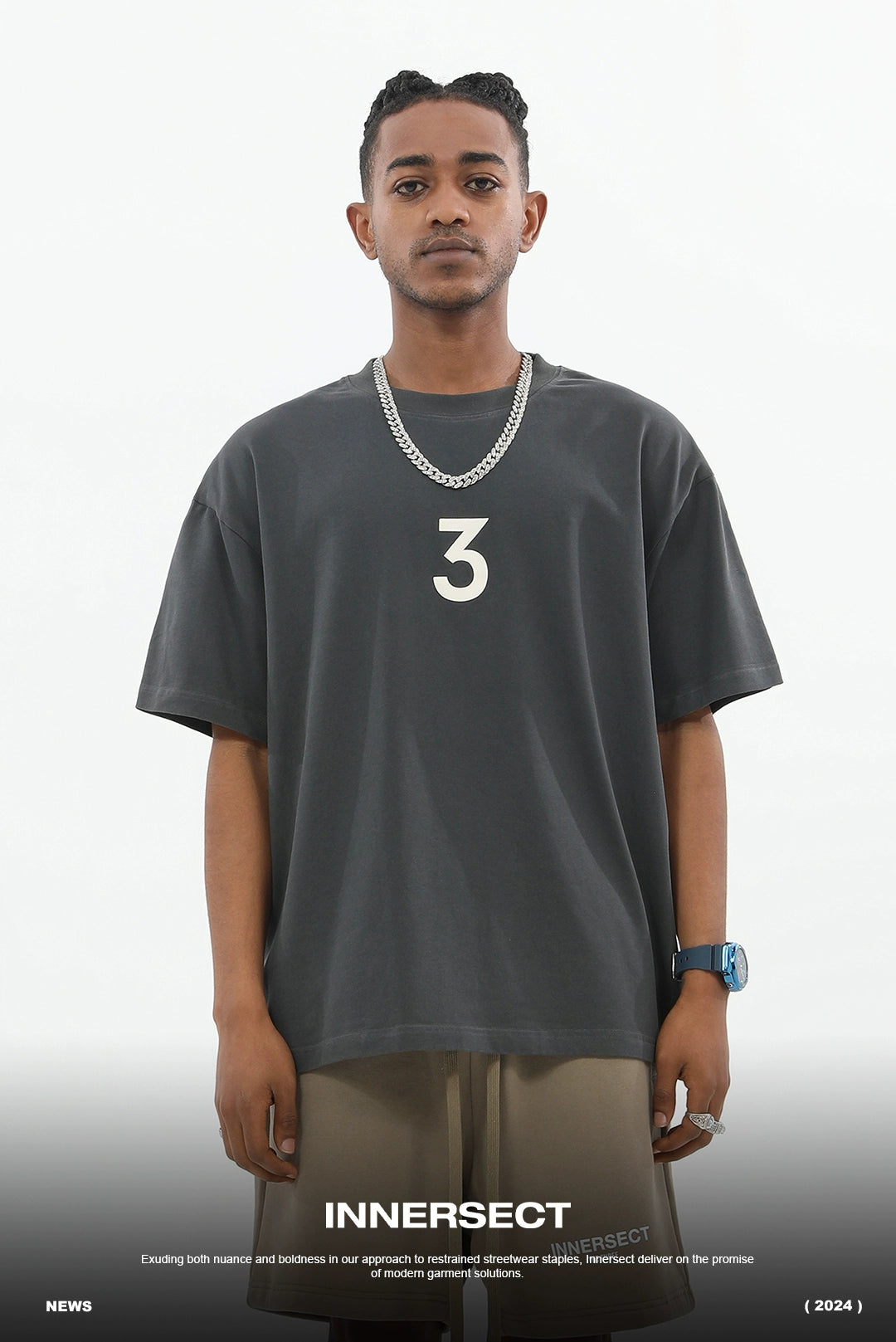 INNERSECT Loose and Simple Trendy Short-sleeved Shirt