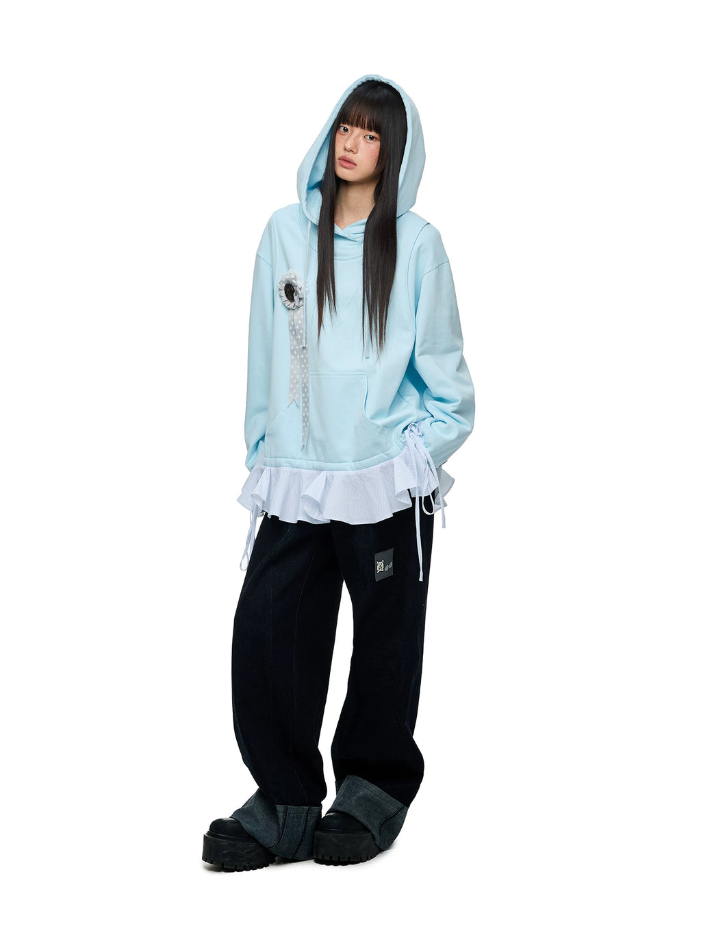 Jikooheavy Weight Oversize Lacepolka Dotsweatshirt