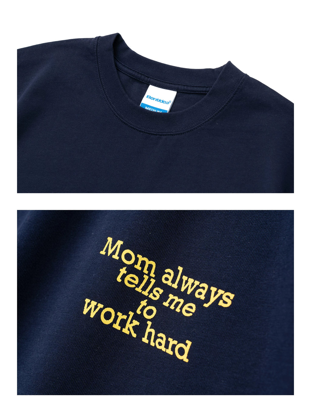 BENT IDEA Letter Print Casual Breathable Tee