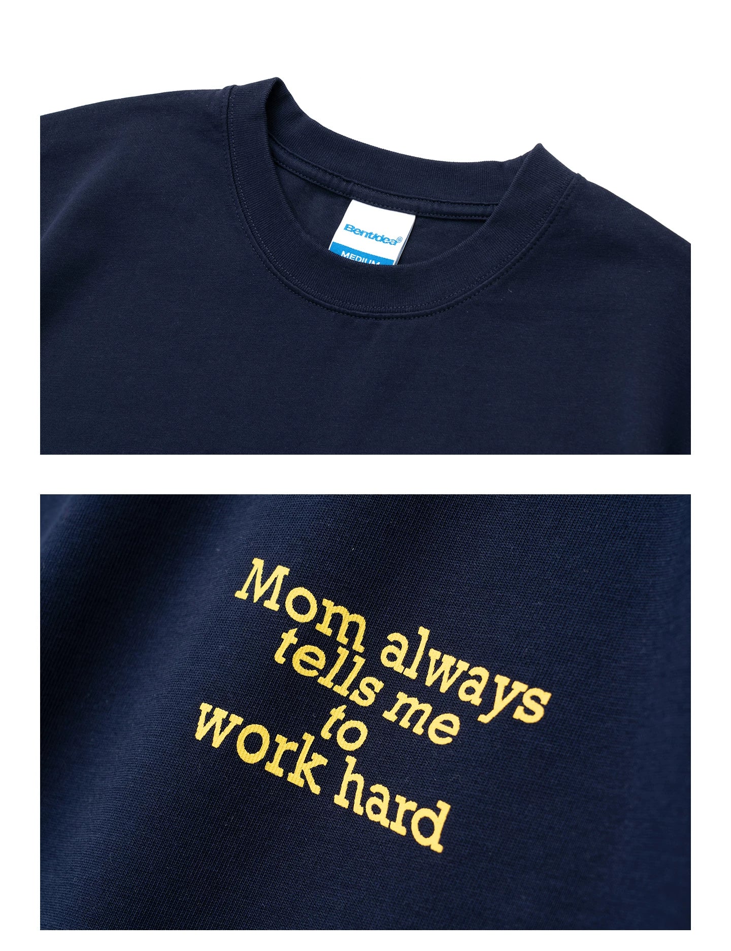 BENT IDEA Letter Print Casual Breathable Tee