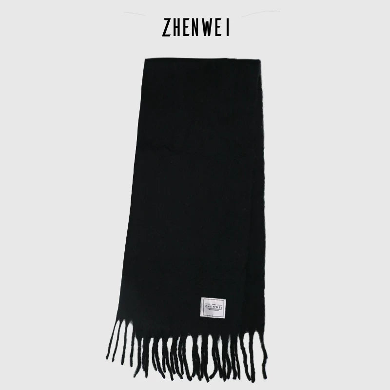 ZHENWEI Mohair Fringed Thick Big Scarf Shawl