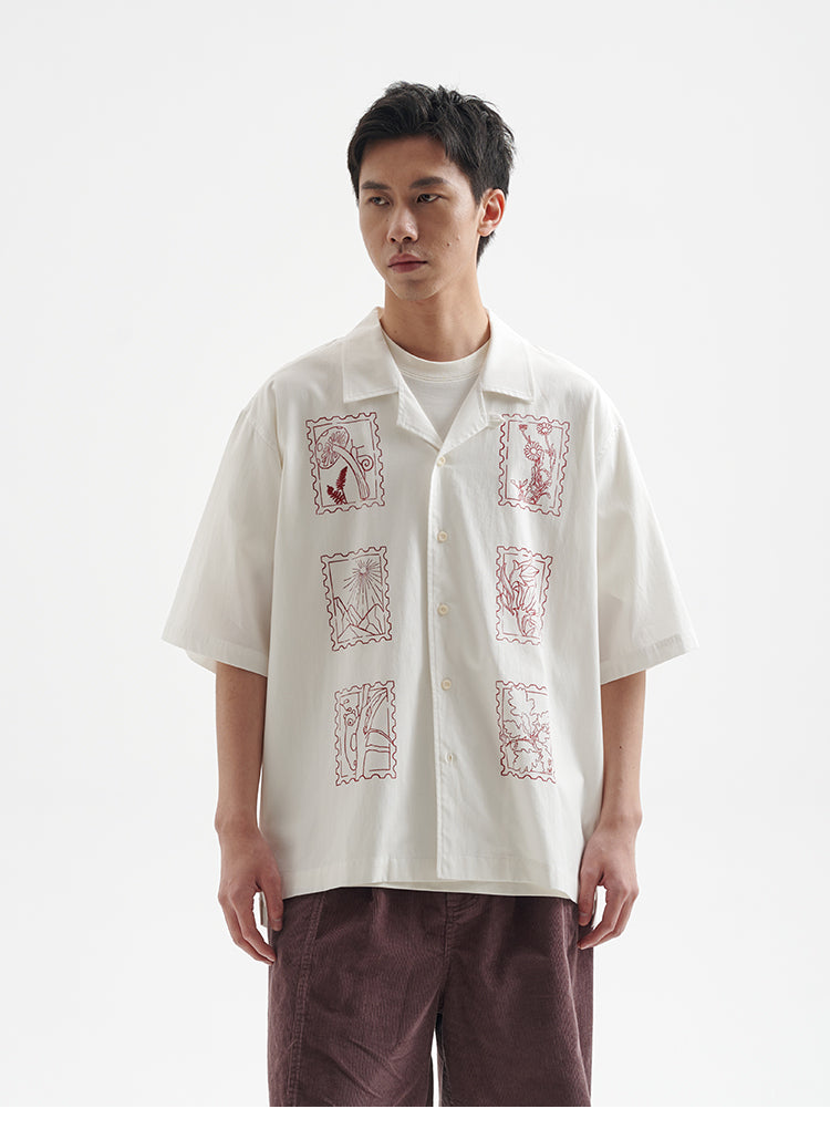 BUTTBILL 25SS Non-sensory water pulp cuban collar shirt