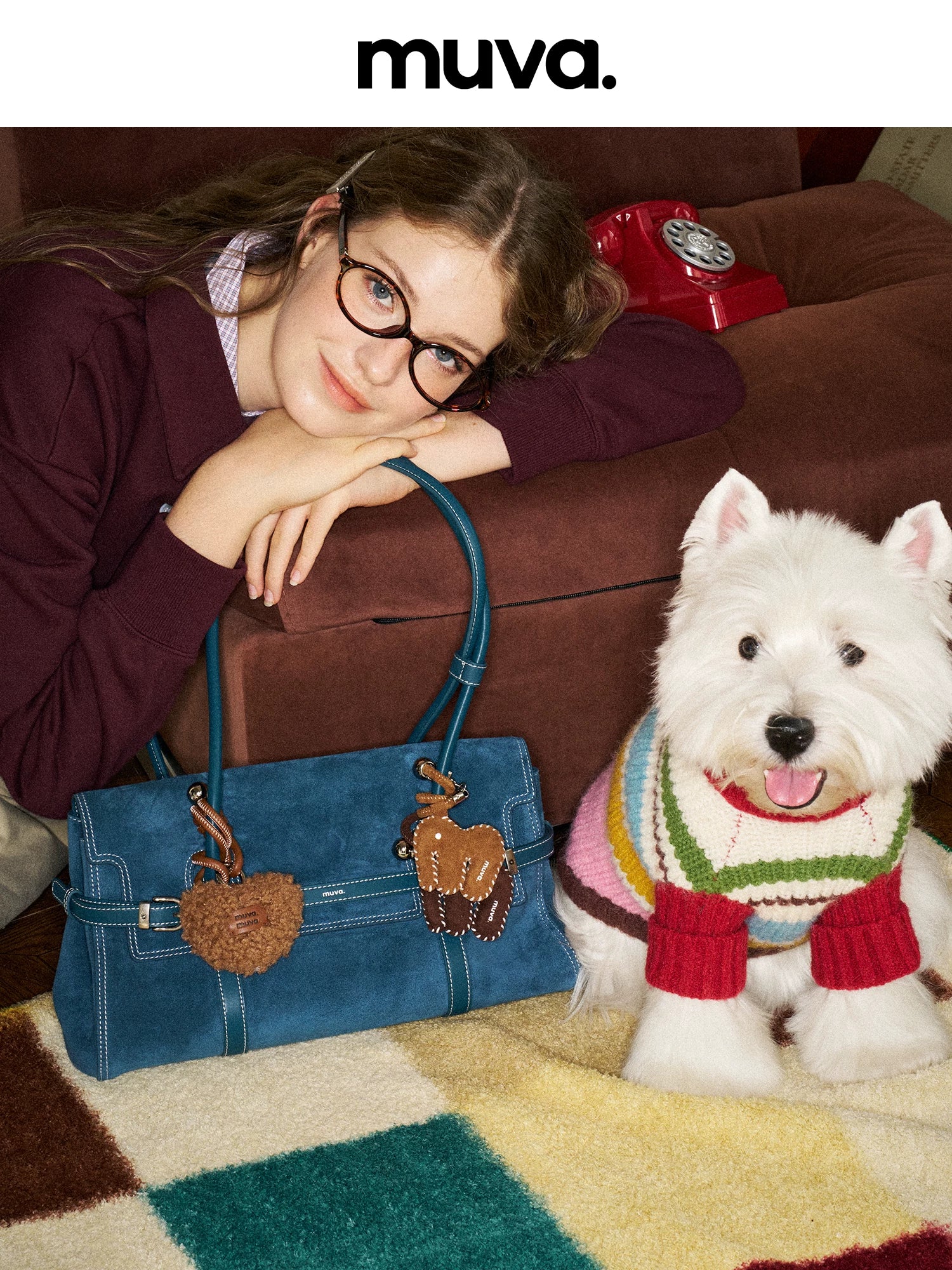 Muva Love Decoration Hairy Cute Bag Hanging