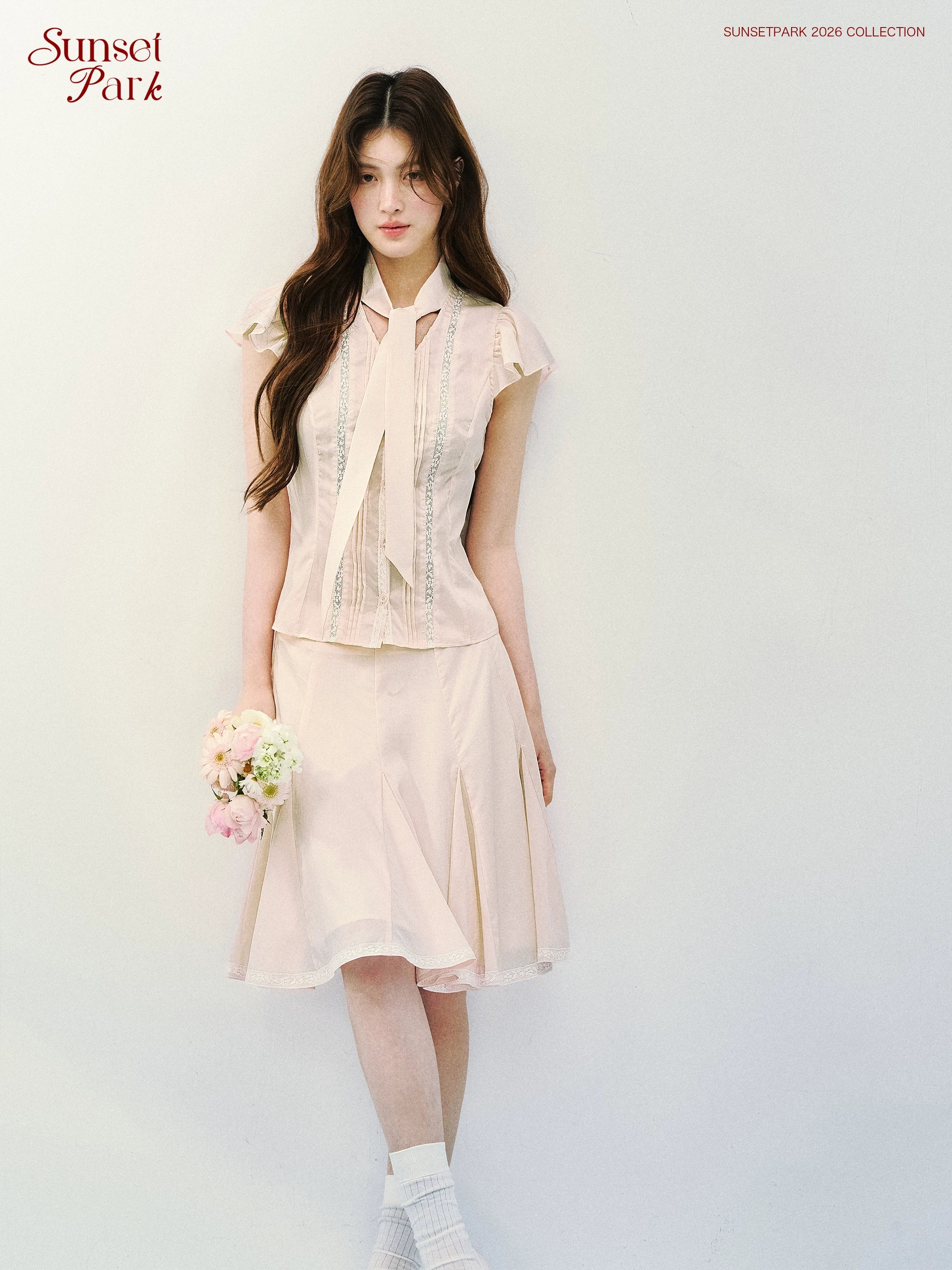SunsetPark Streamer Ruffle Shirt Skirt Set