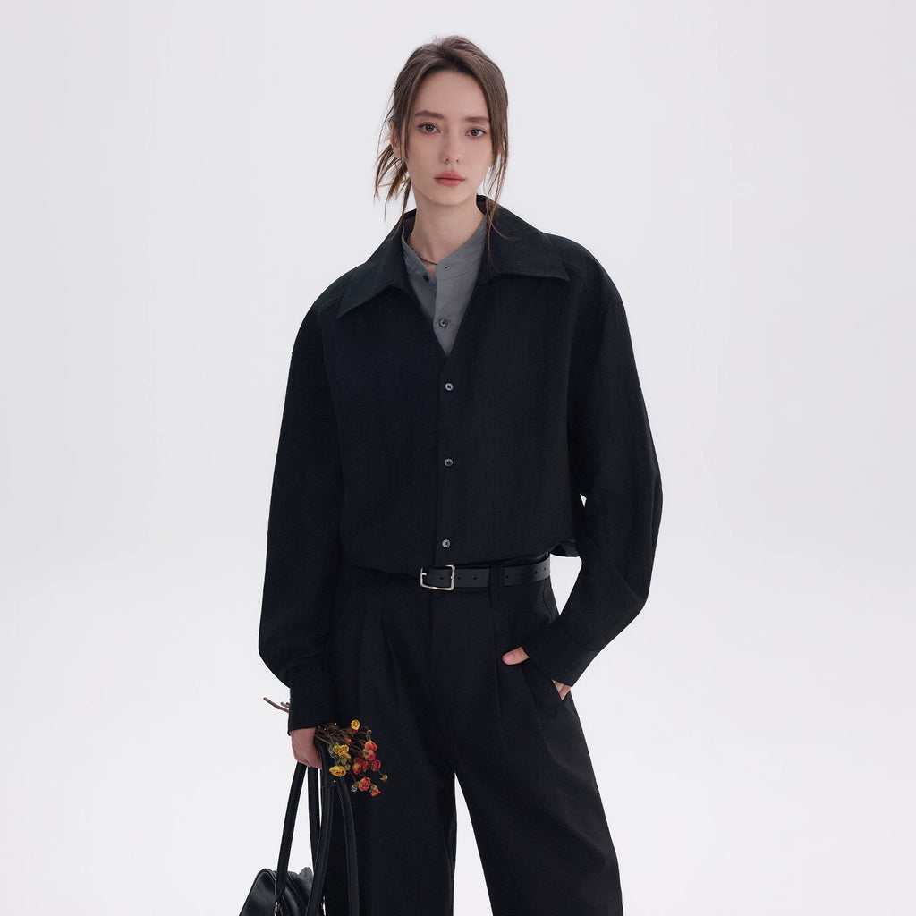CHOR Fake Two-piece High-end Casual Simple Long-sleeved Shirt