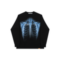 AVENUESON X-ray Perspective Skeleton Printing Cotton Long Sleeve