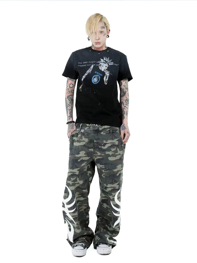 DETW 25ss *"Portrait" Washed Diablo Light Subpunk Rivet Portrait Premium Tee
