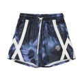LUSHISI Stitching Drawstring Sports Shorts