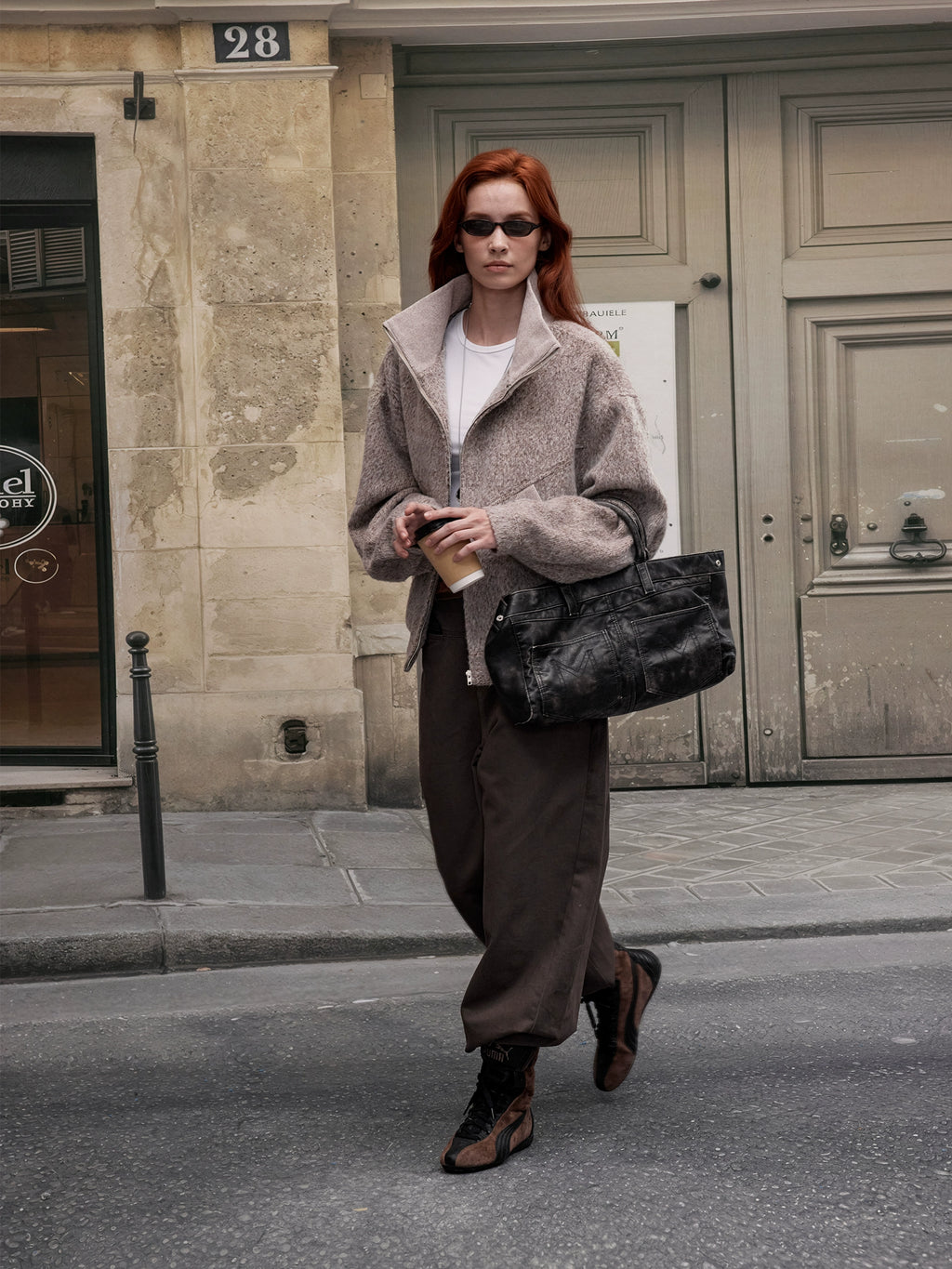 MADWITCH Retro Loose Casual Thickened Stand-up Collar Jacket