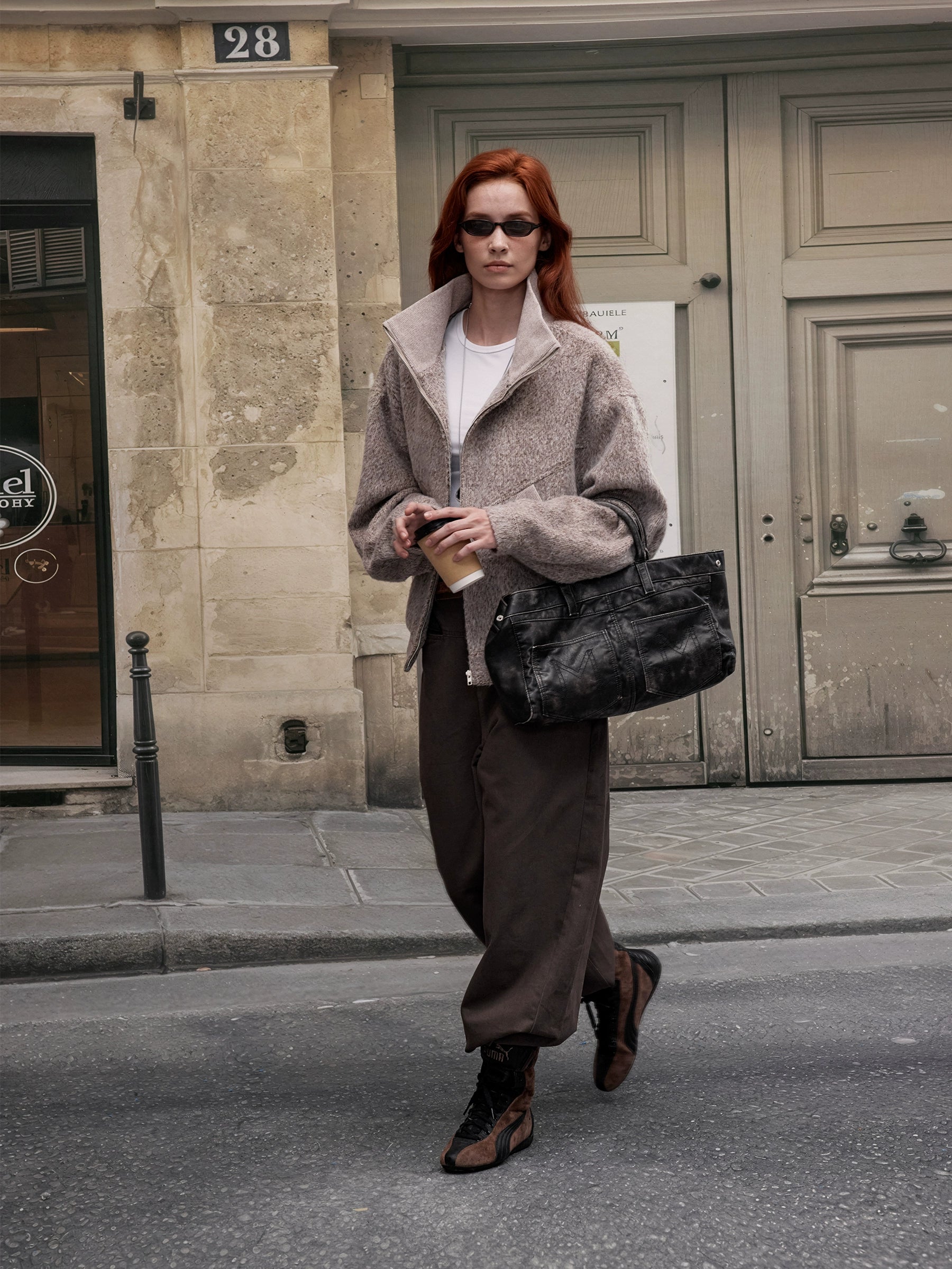 MADWITCH Retro Loose Casual Thickened Stand-up Collar Jacket