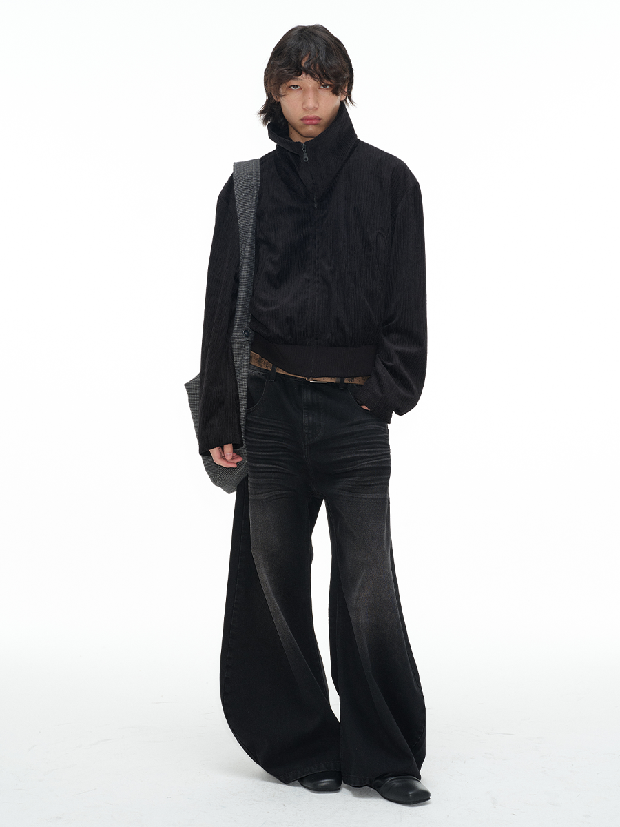 JCAESAR Pit Strip Corduroy Lapel Jacket