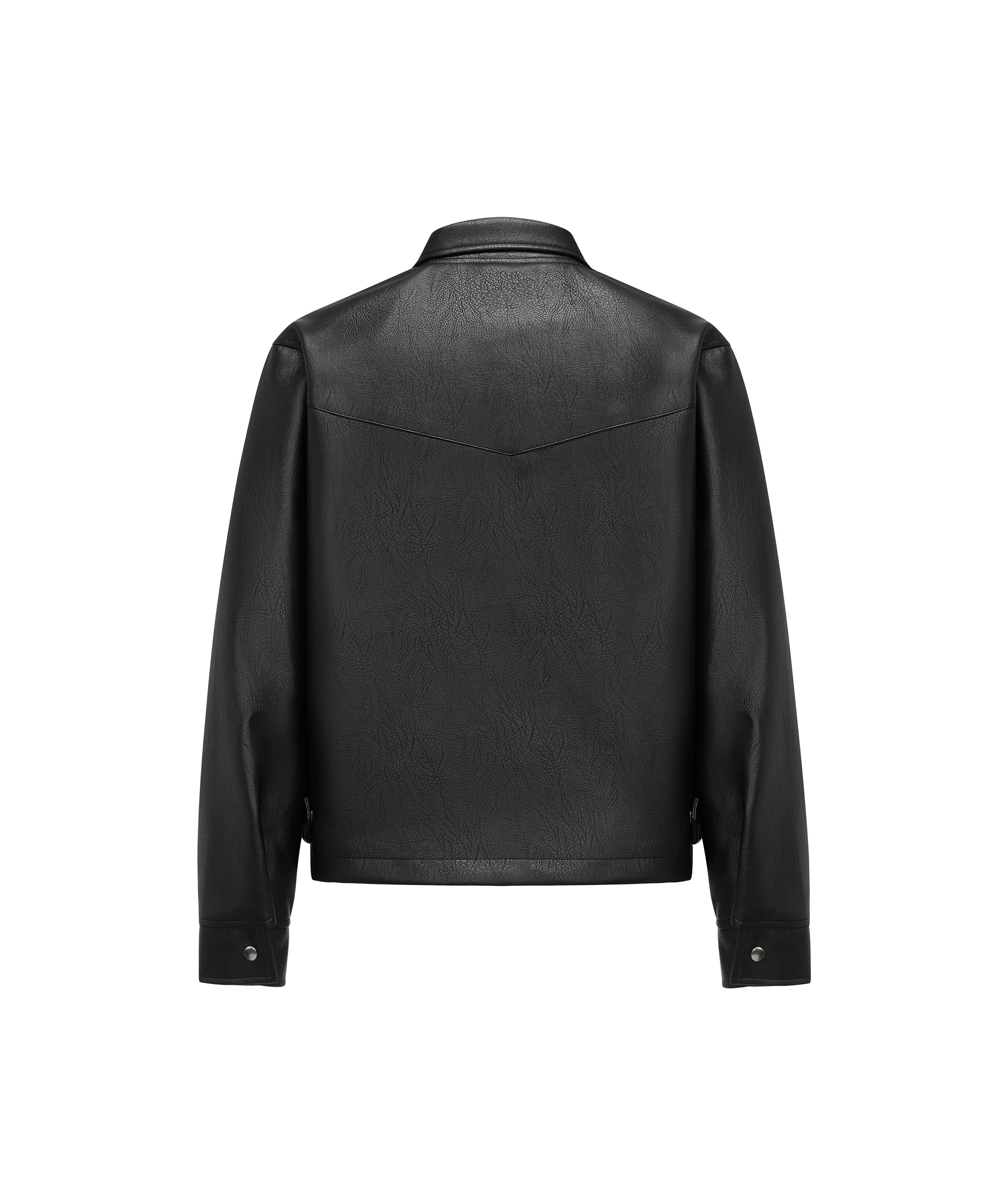 SINONOME faux PU short leather jacket cleanfit