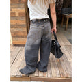 CCYE Loose Worn-out Straight-leg Casual Jeans