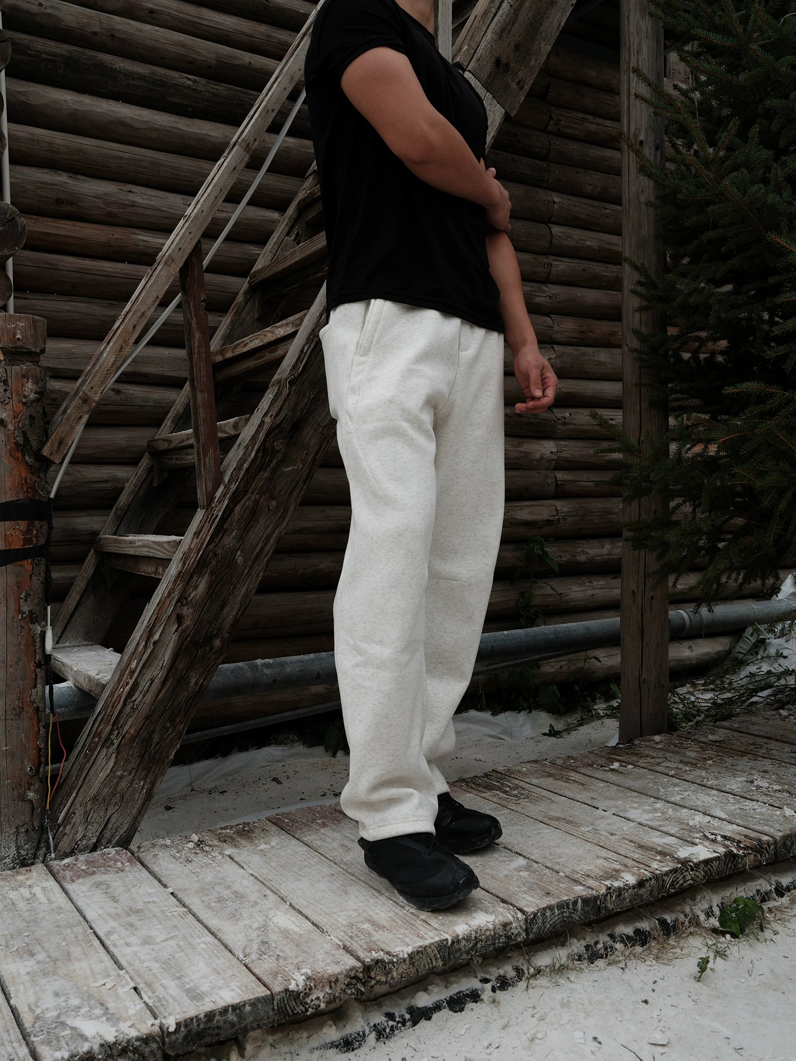 GTAL Thick Drawstring Straight Embroidered Sweatpants