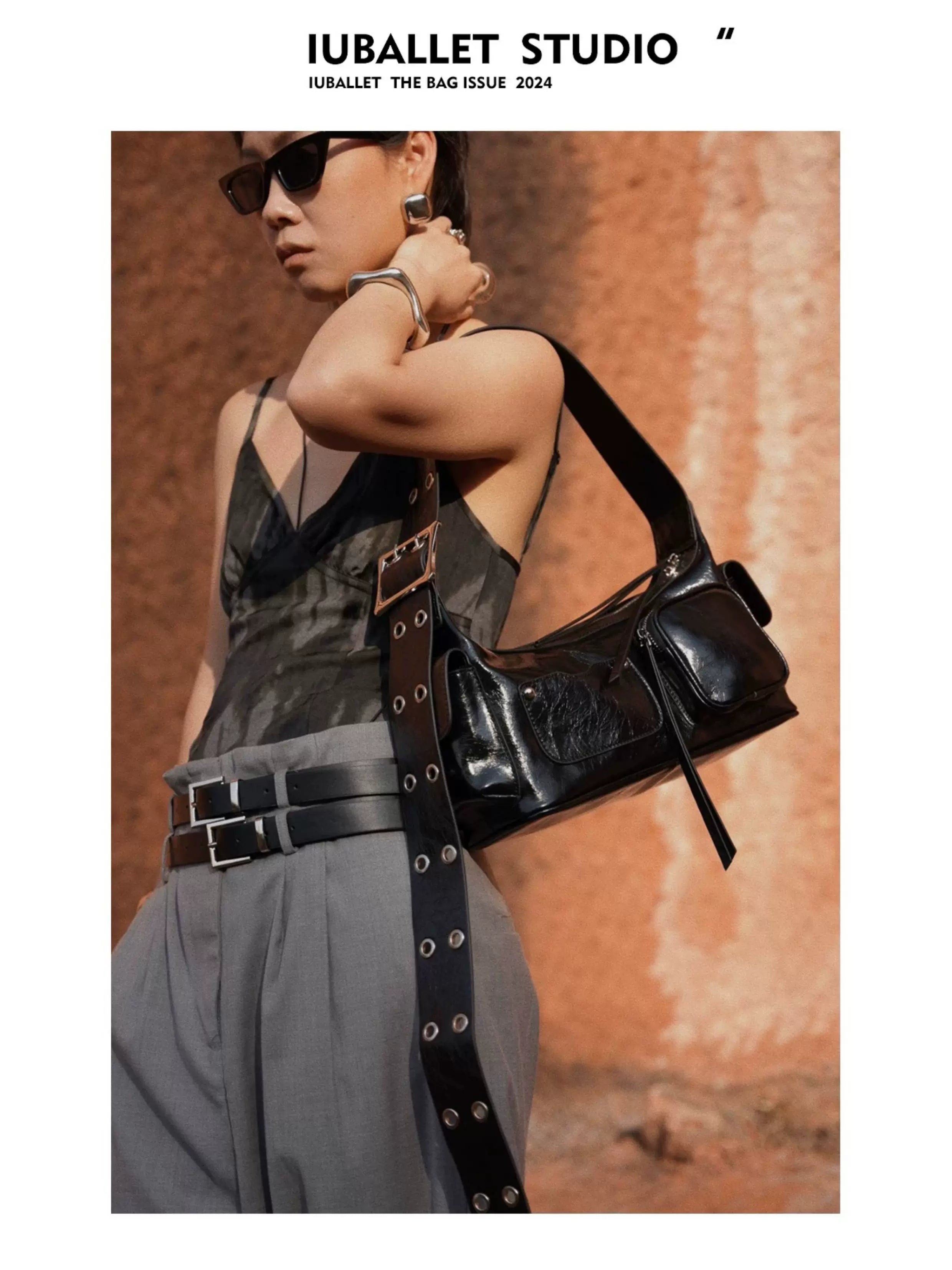 IUBALLET Leather Shoulder Messenger Bag