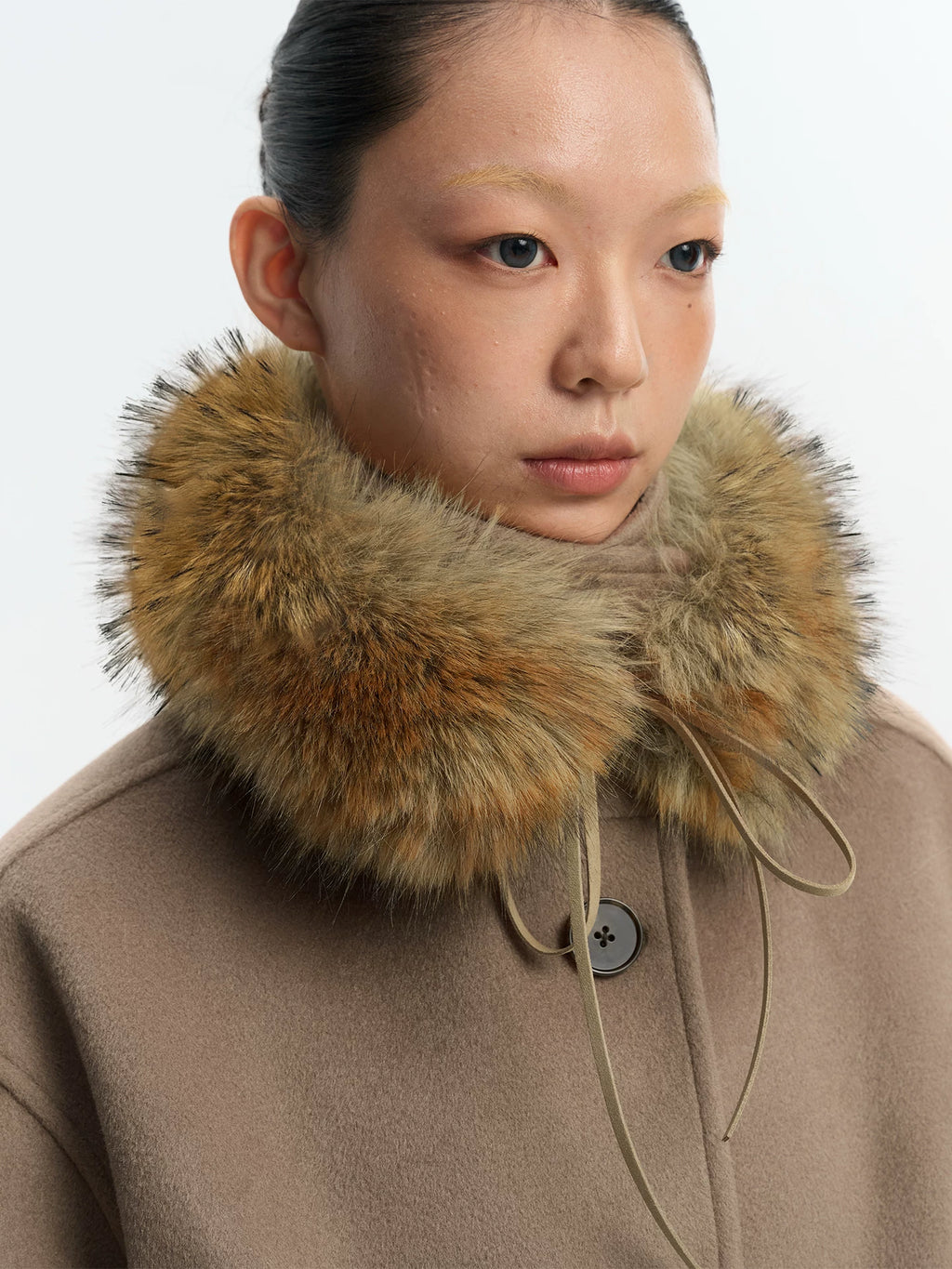 LINY LIBERTY Vintage Fur Collar Scarf Neck Snood