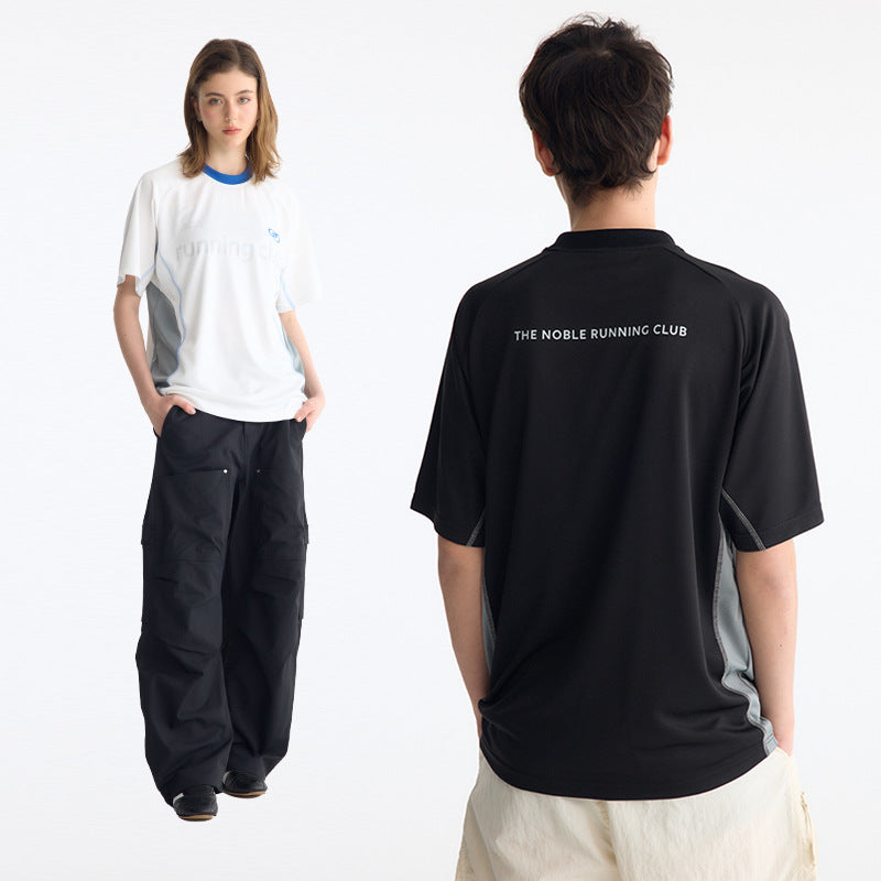 UNF Reflective Printing Splicing Contrasting Tee