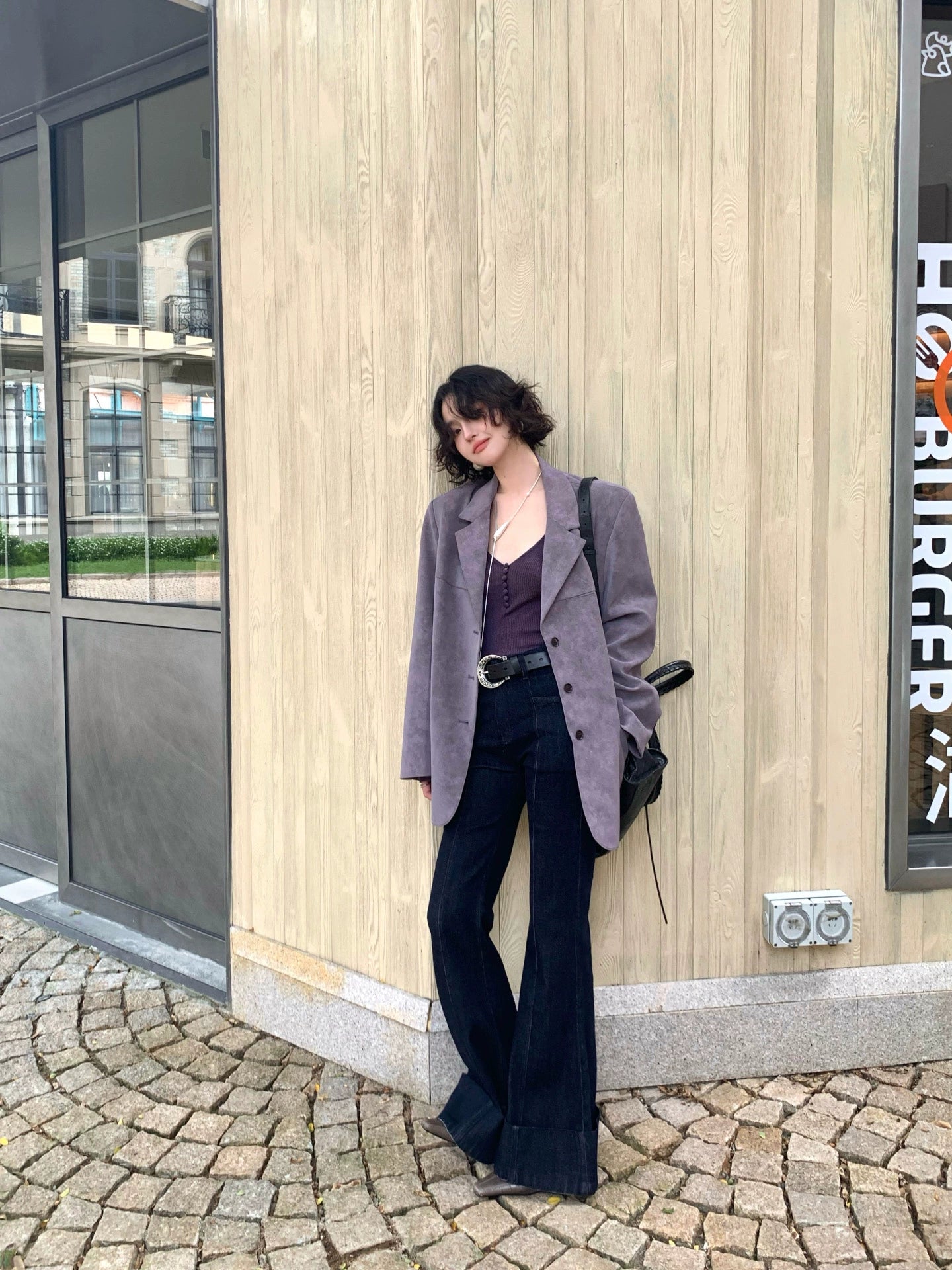 KELIFAN Vintage Suede Small Blazer