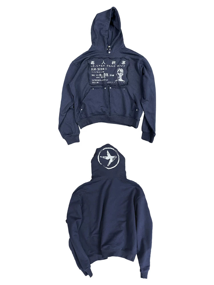 4AM Casual Patch Hooded Sweater