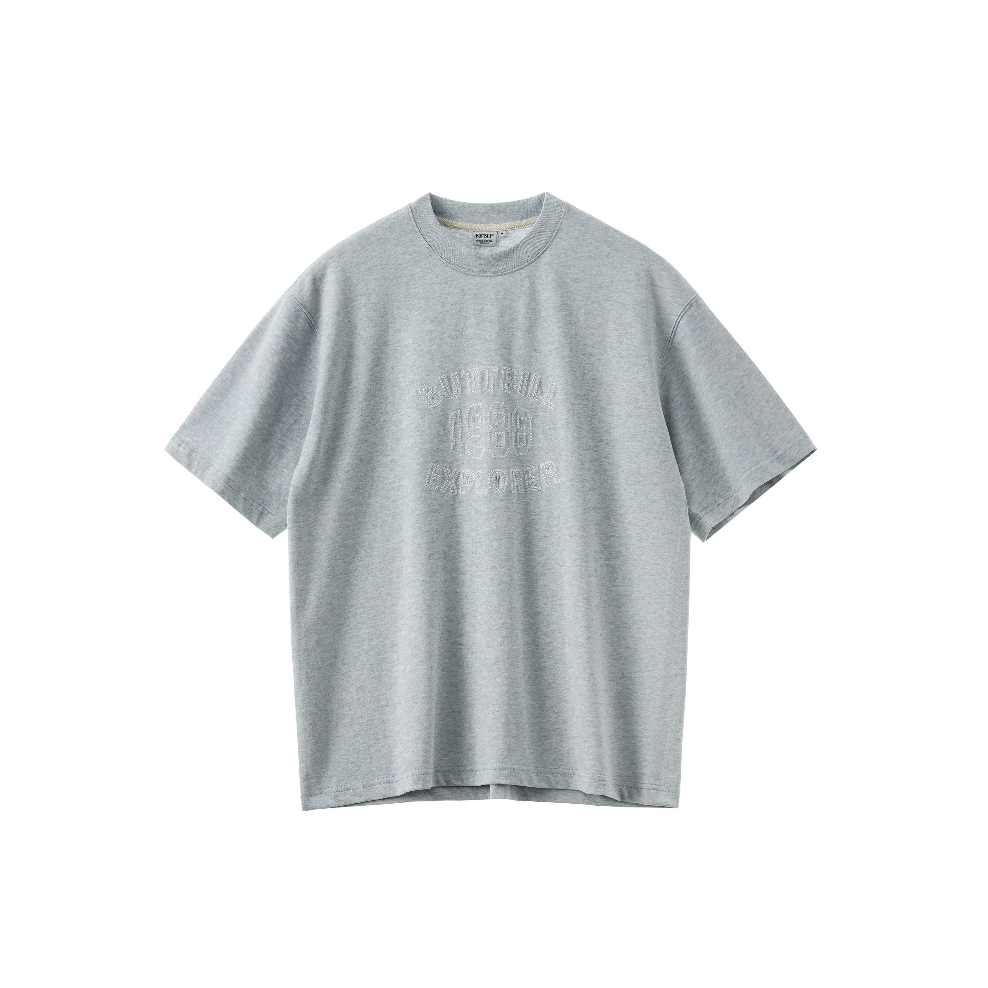 BUTTBILL Vintage 240G Oil Painting Embroidery LOGET Tee