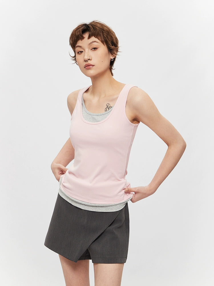 AIRHOOD Fake Two-piece Sling I-shaped Vest
