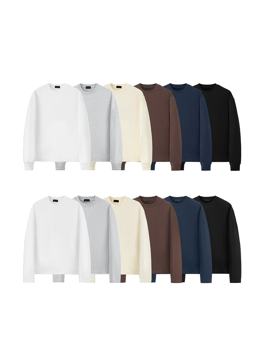 PLUS NO LOGO Casual Polished Versatile Long Sleeves