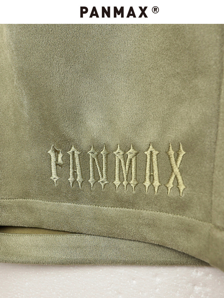 PANMAX Washed Old Retro Wind Drawstring Elastic Waist Shorts