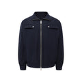 DIMC Double-head Zipper Plaid Stand-up Collar Thin Jacket