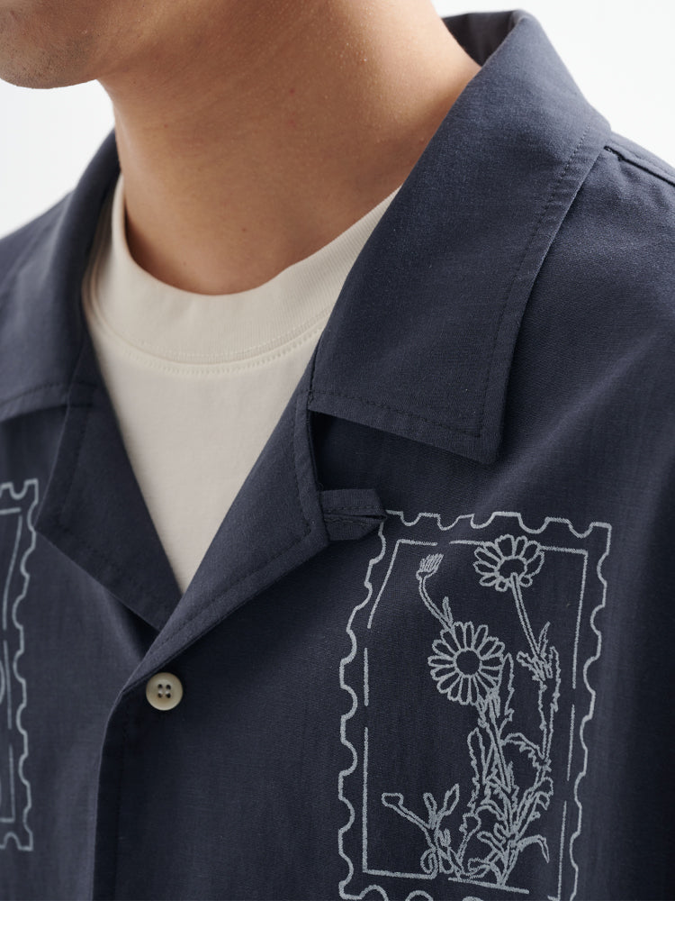 BUTTBILL 25SS Non-sensory water pulp cuban collar shirt