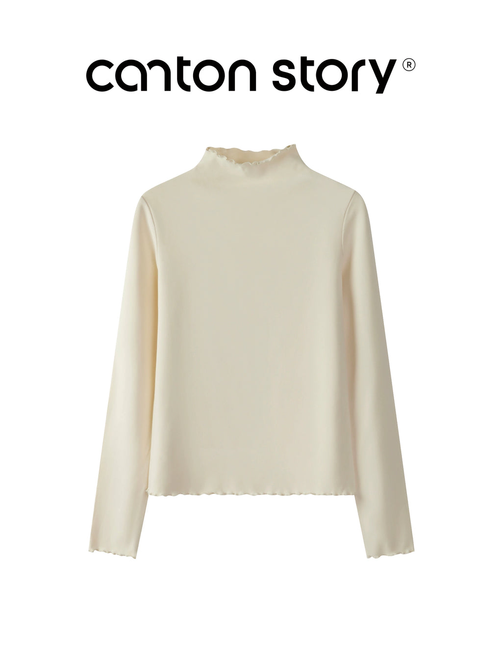 Cantonstory Shoulder Casual Versatile Bottom Shirt