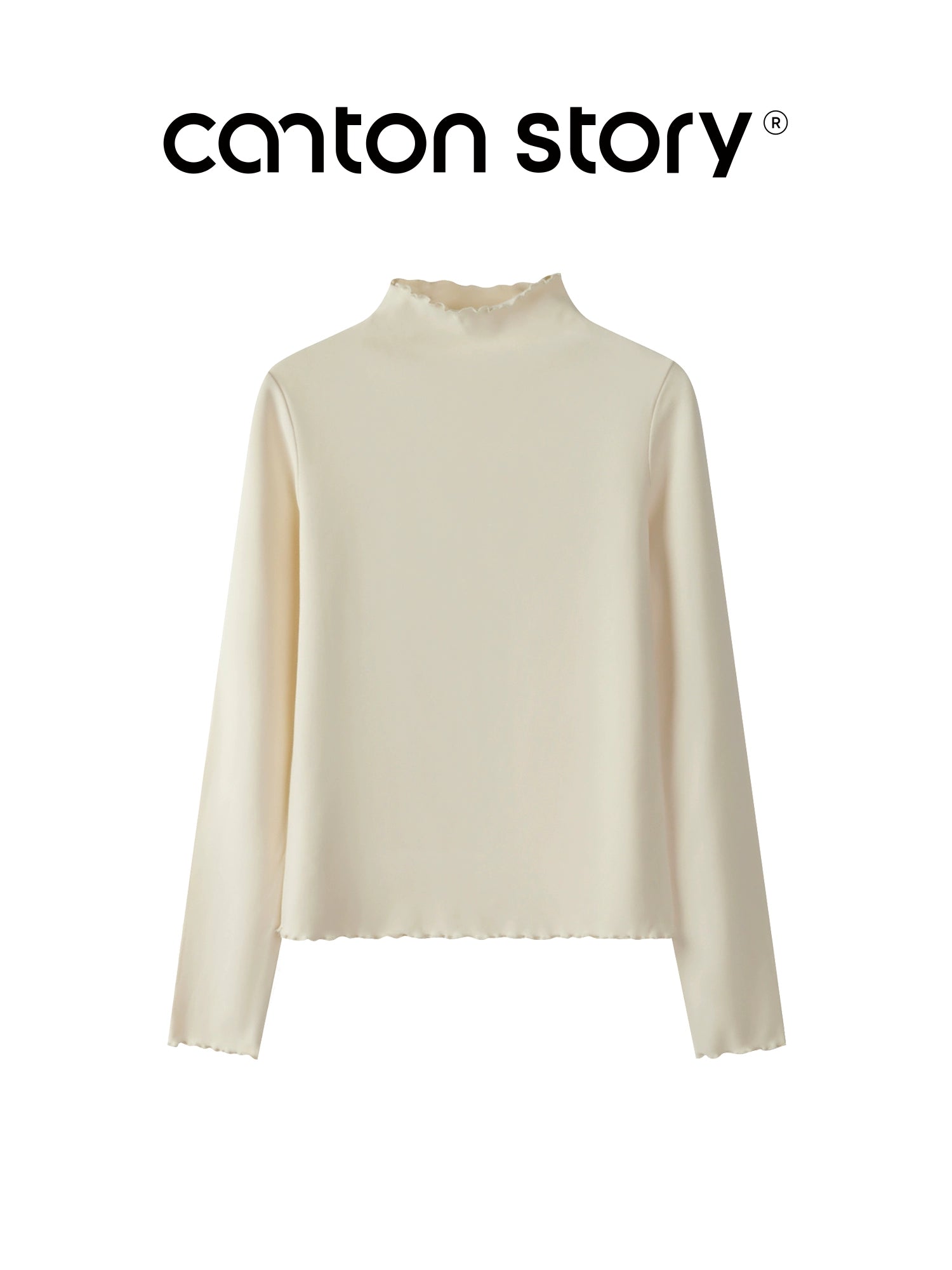 Cantonstory Shoulder Casual Versatile Bottom Shirt