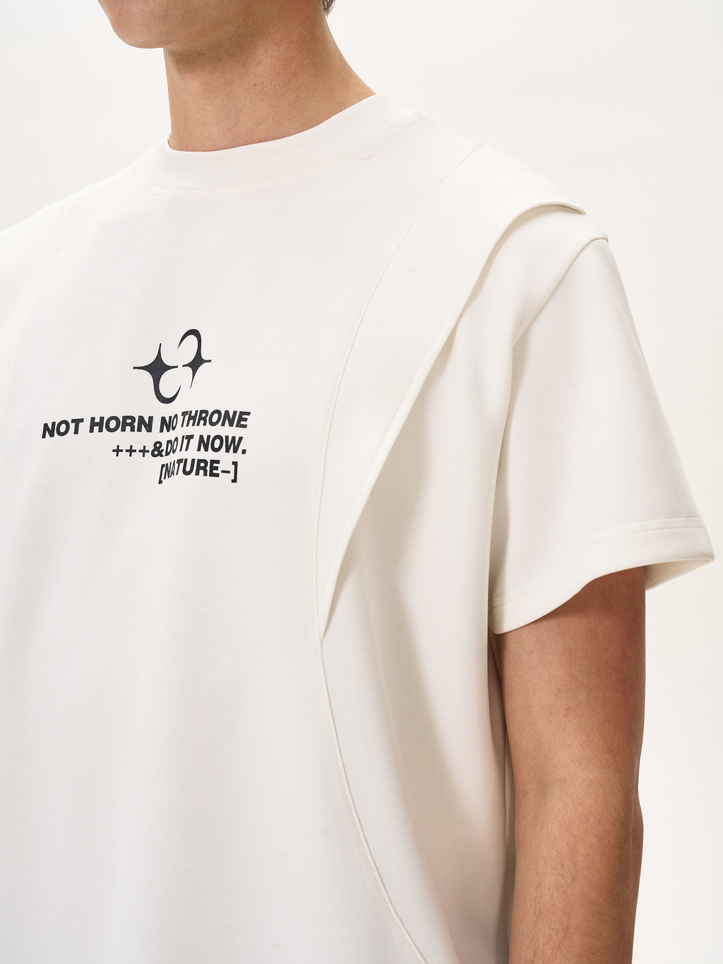 BTSG wide boxy deconstruction liquid Tee