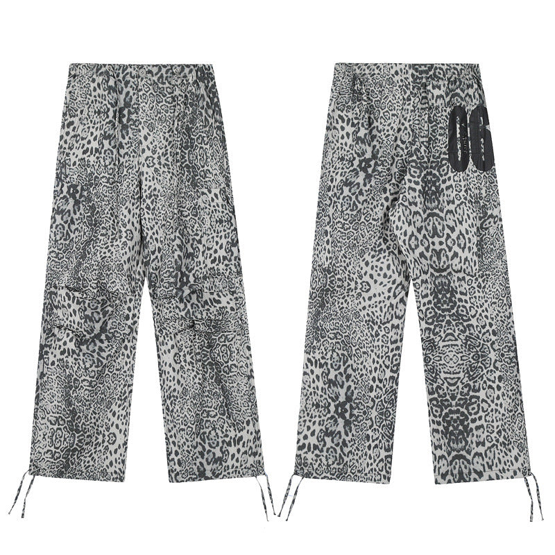 Nariele Leopard Design Spice Girls Casual Straight Pants