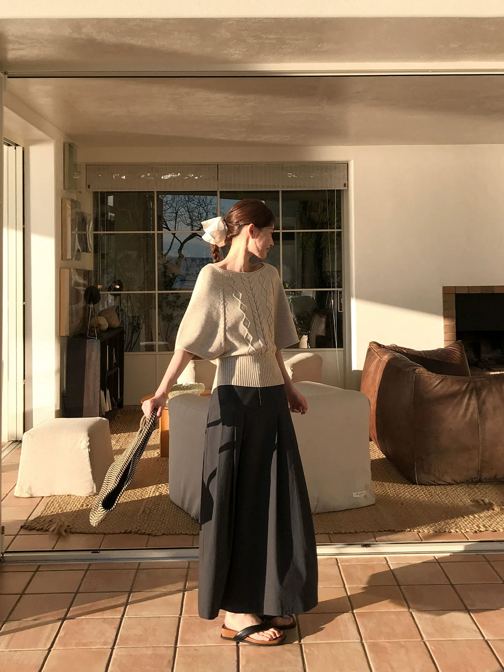 KANO Fungus Edge Pleated Casual Skirt