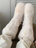 CHILIGIRL Long Fluffy Snow Boots
