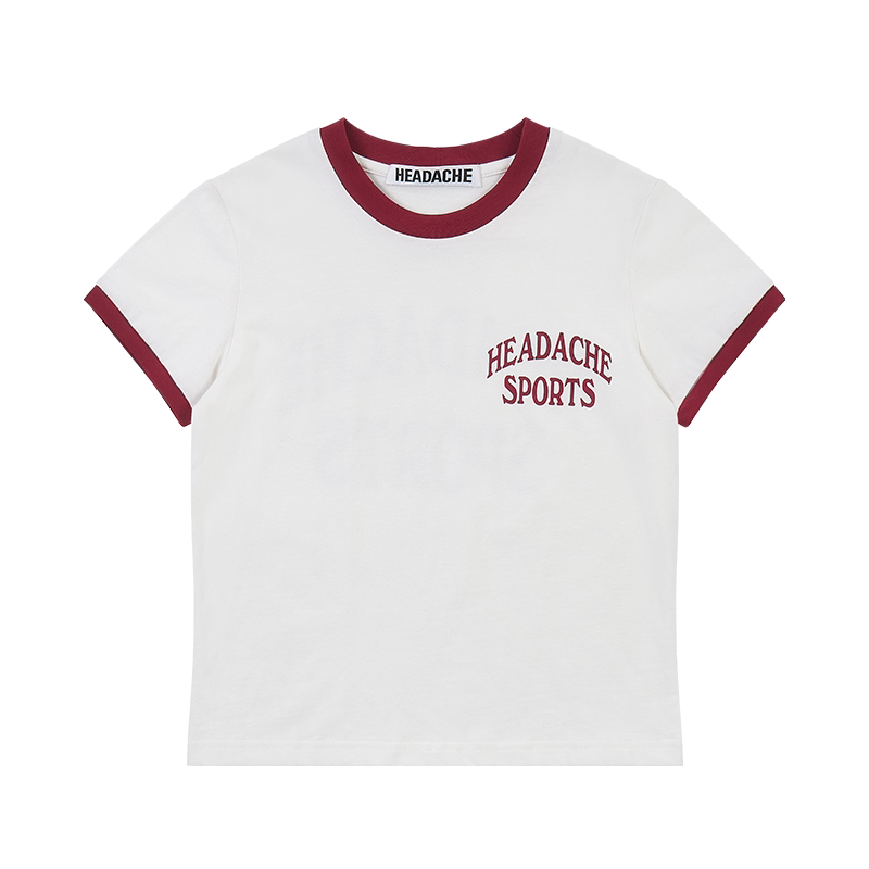 HEADACHE Front Shoulder Slim Fit Casual Tee