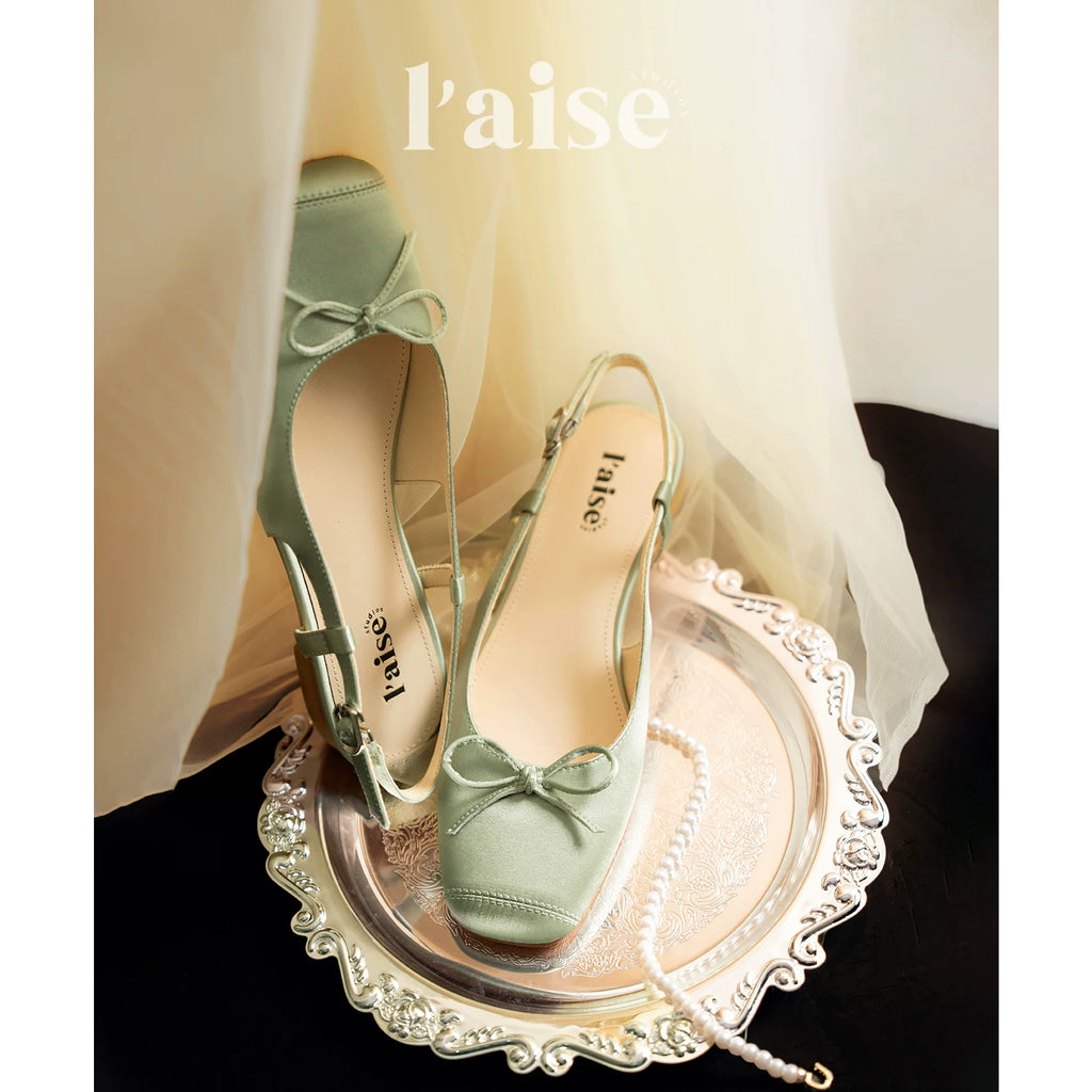 L'aise Satin Bow Shoes