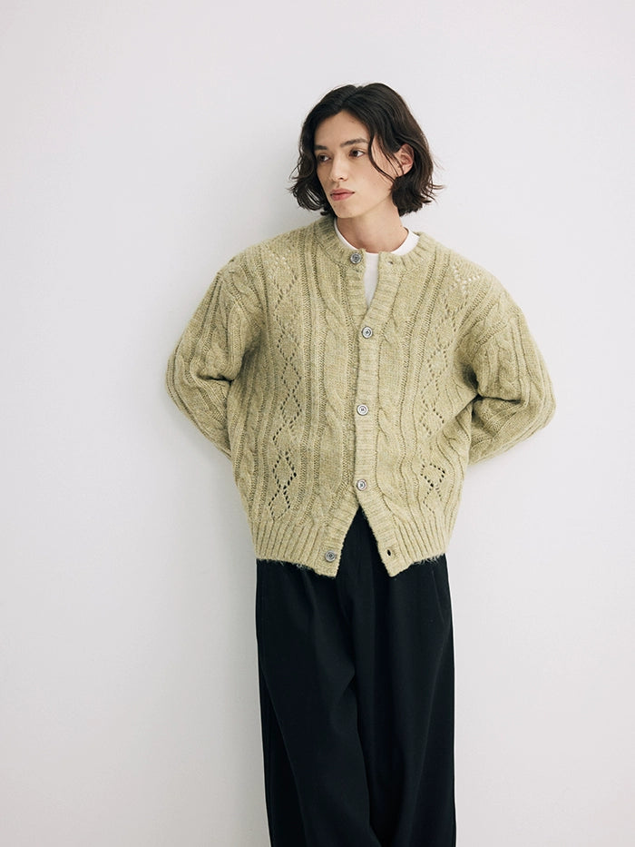 CARPEM Rhombus Vintage Lazy Wind Cardigan Sweater Jacket