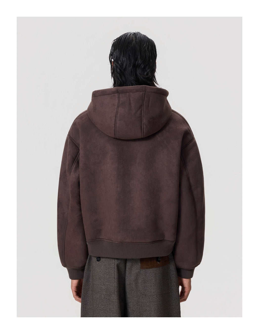 BTSG Vintage Suede Thickened Thermal Hooded Sweater