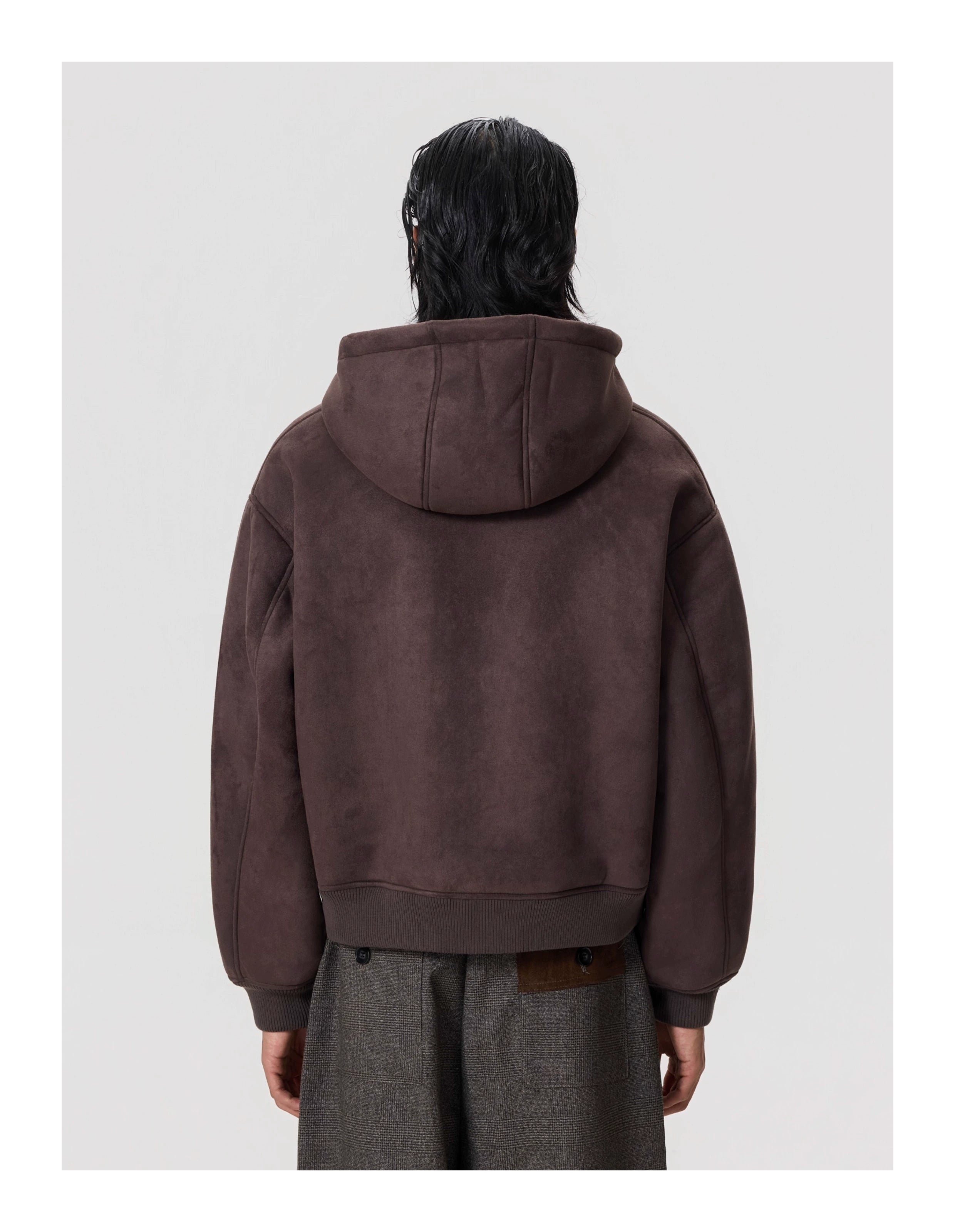 BTSG Vintage Suede Thickened Thermal Hooded Sweater