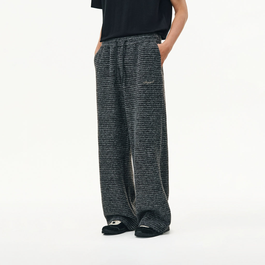 ATRY Striped Lazy Versatile Loose Straight Sweatpants