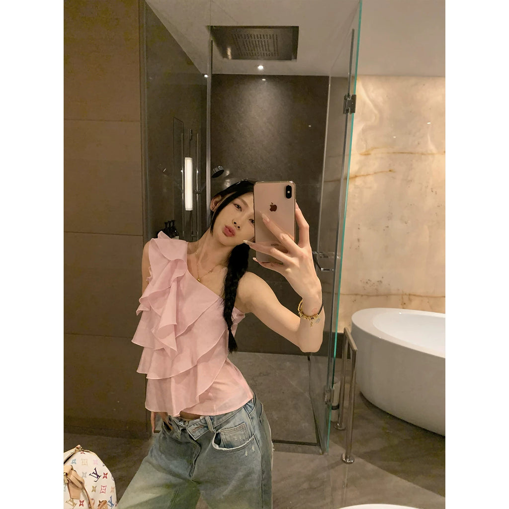 YOUNG KYLIN Slash Shoulder Short Versatile Suspender