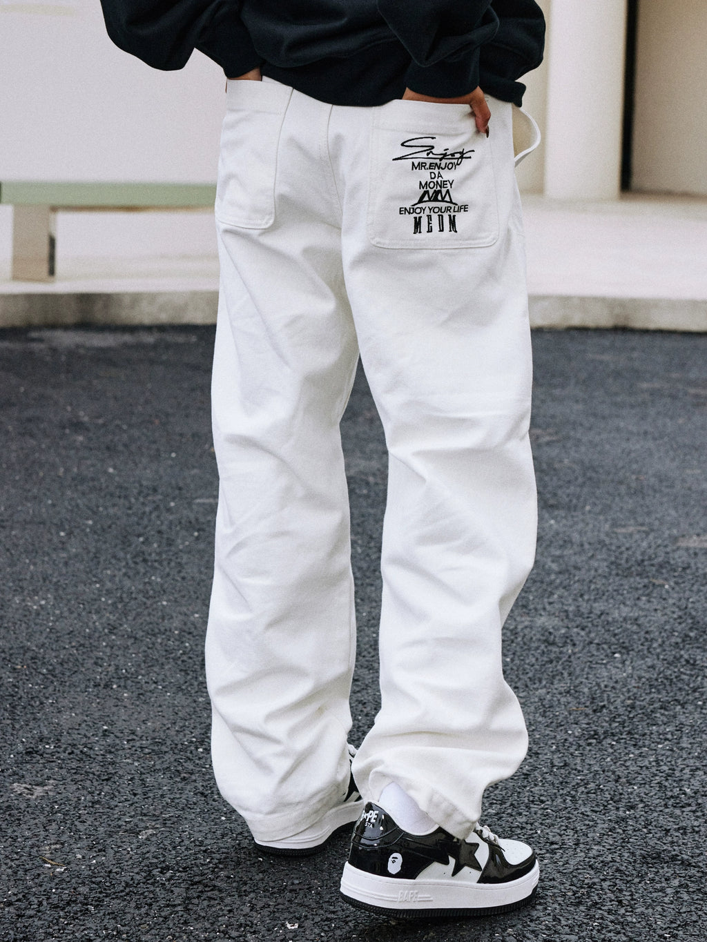 MEDM Vintage Loose Casual Straight Wide Leg Pants