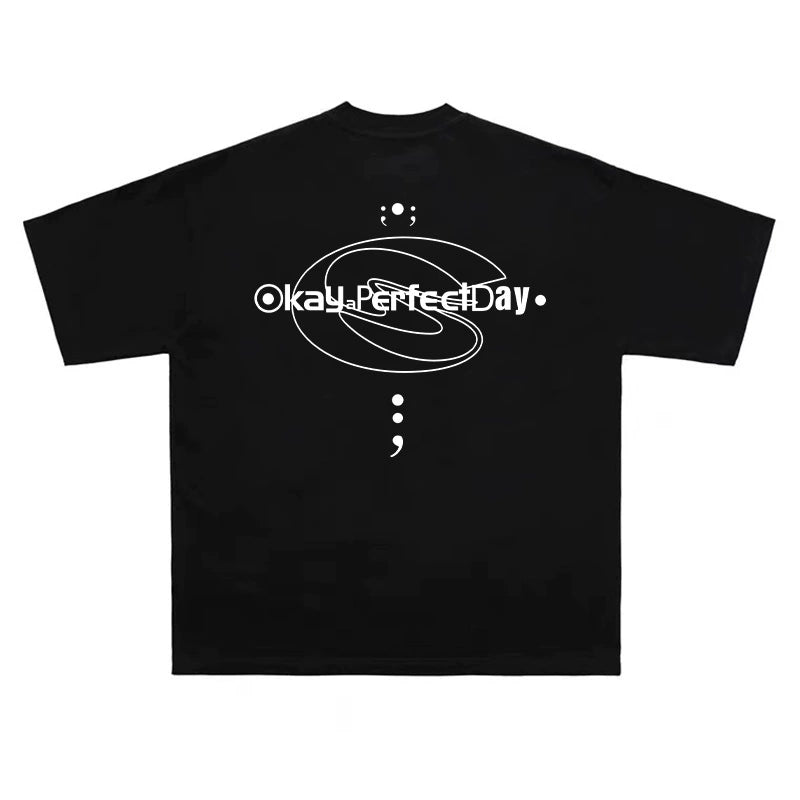 (NMK)  six-channel symbol black Tee