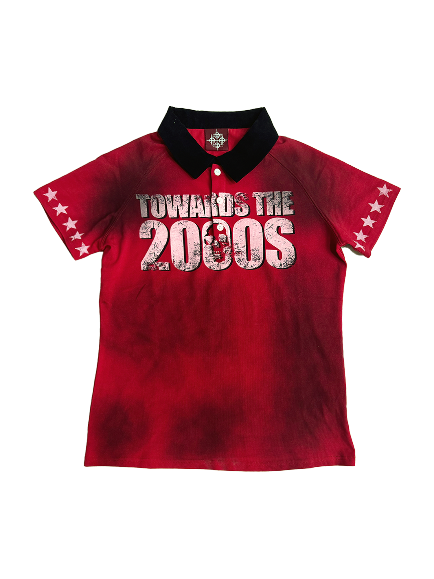 DETW Niche Basic Washed and Old Color Matching POLO Shirt