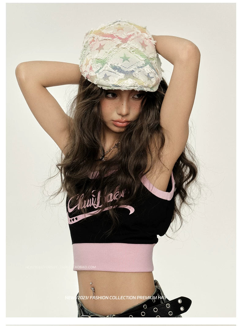YORSOY Ripped Rough Edge Casual Duck Tongue Beret