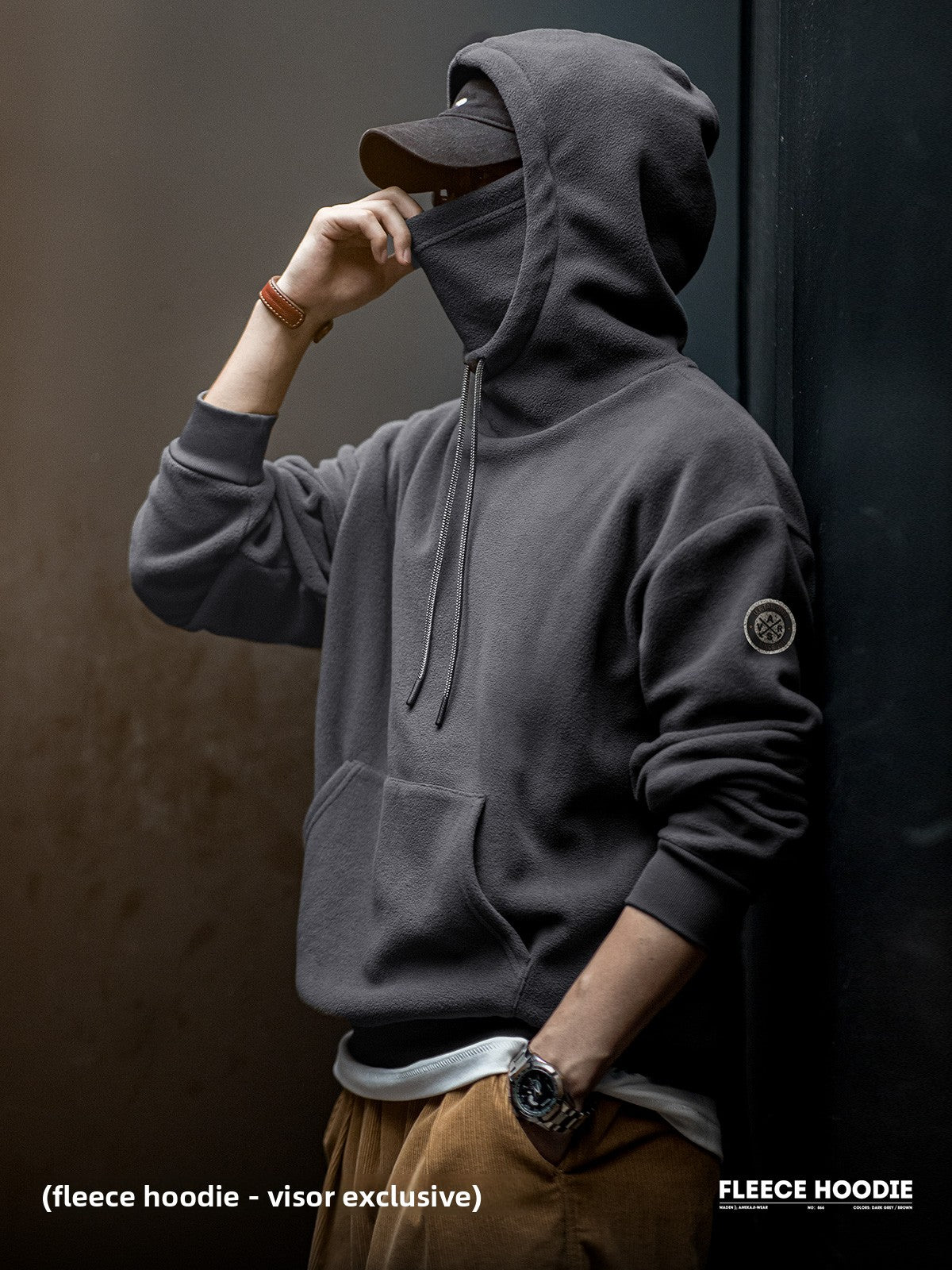 Madden Casual Fleece masked Hooded Sweater
