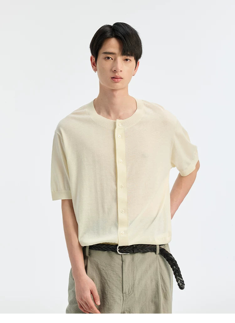 BUTTBILL Crew Neck Loose Casual Shirt Tee