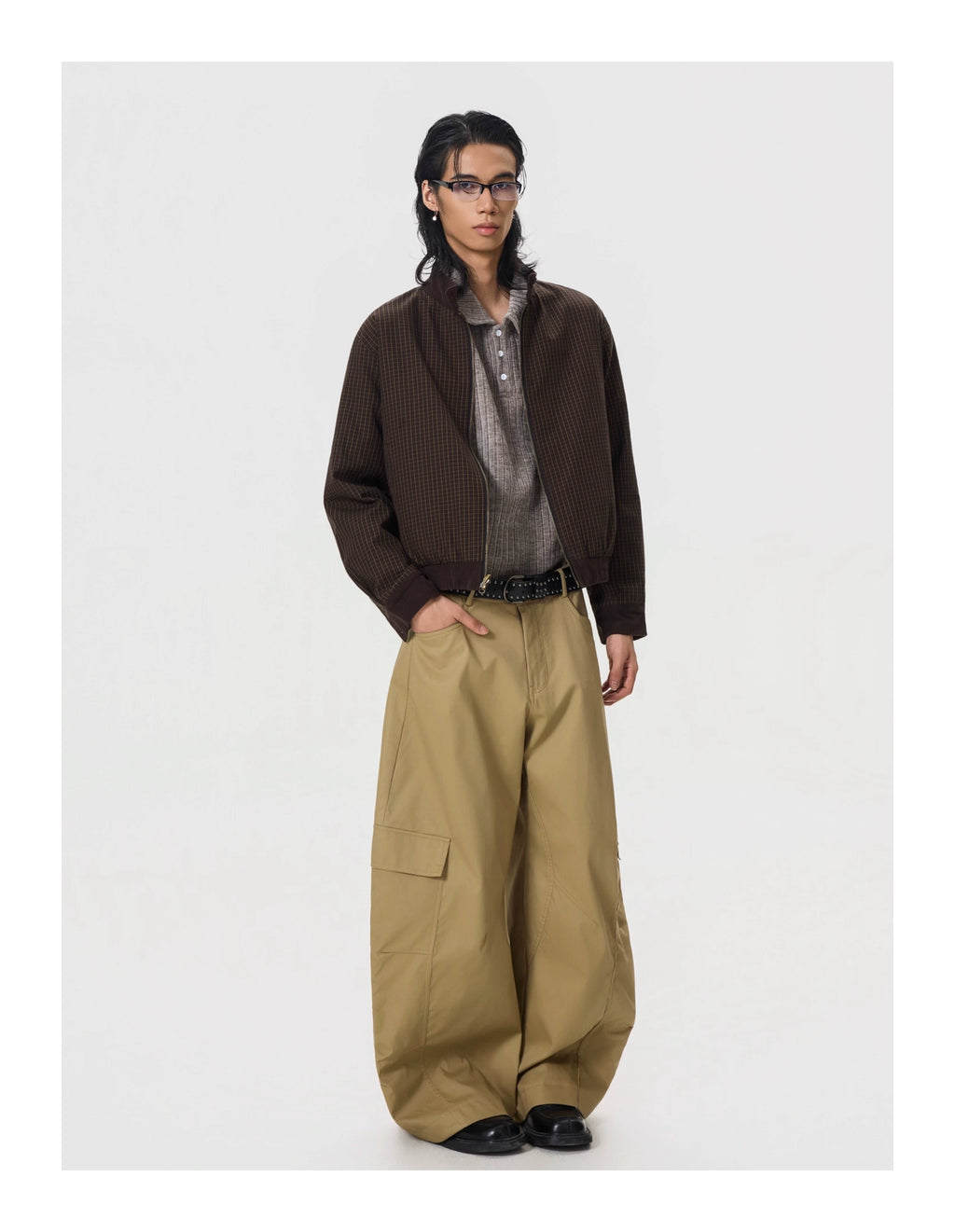 BTSG Corduroy Double Layer Short Wide Jacket